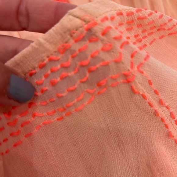 MISS JUNE PARIS Gorgeous Boho Embroidered Sheer W/ Tassels VGUC Size Small Or 1 - Picture 10 of 14